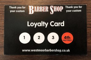 Don't forget to pick up one of our loyalty cards!
